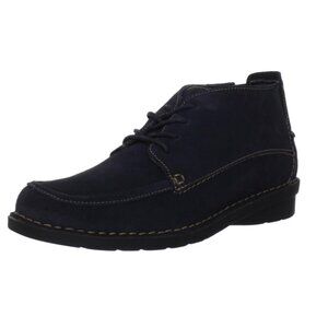 Clarks Boots Nikki Chukka Booties Black Leather Lace Up size 7